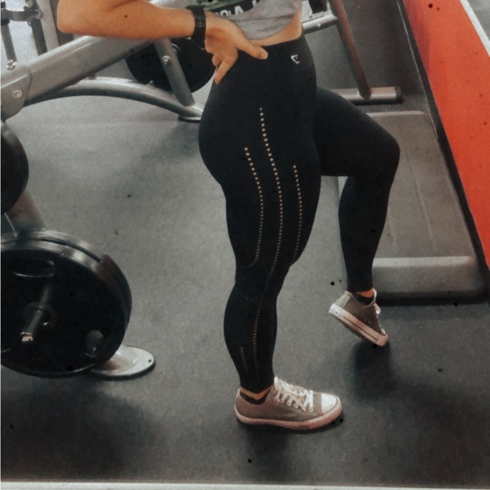 Gymshark Leggings with Laser Cut detail on Legs